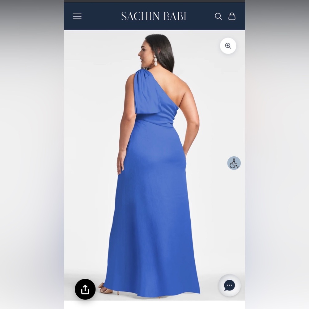 NWT Sachin + Babi Chelsea Gown, French blue, size 20W - Picture 2 of 5